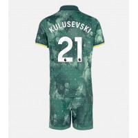 Camisa de Futebol Tottenham Hotspur Dejan Kulusevski #21 Equipamento Alternativo Infantil 2024-25 Manga Curta (+ Calças curtas)